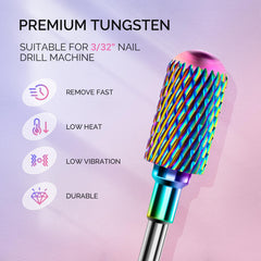 Puntas de taladro con bajo calor y ruido para manicura cómoda.