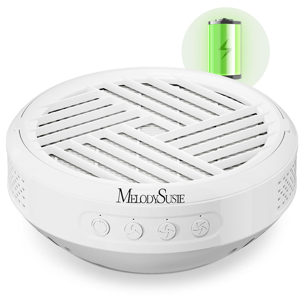 MelodySusie Recolector de polvo para uñas, diseño compacto ideal para mesas pequeñas.