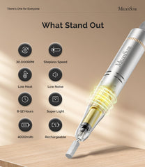 MelodySusie SC320F battery display indicates long-lasting power for on-the-go mani
