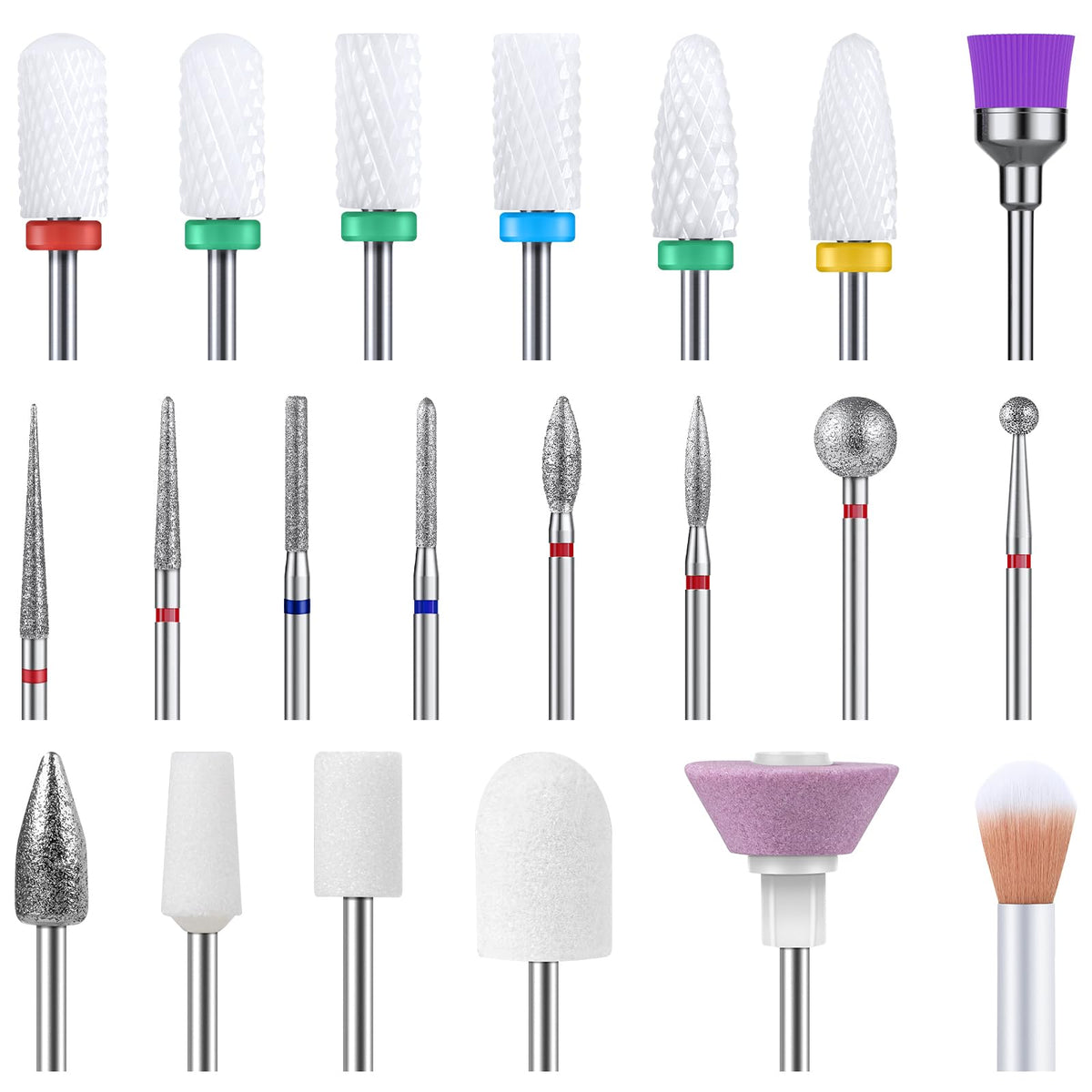 Brocas cerámicas MelodySusie: alta precisión para limar uñas con suavidad.