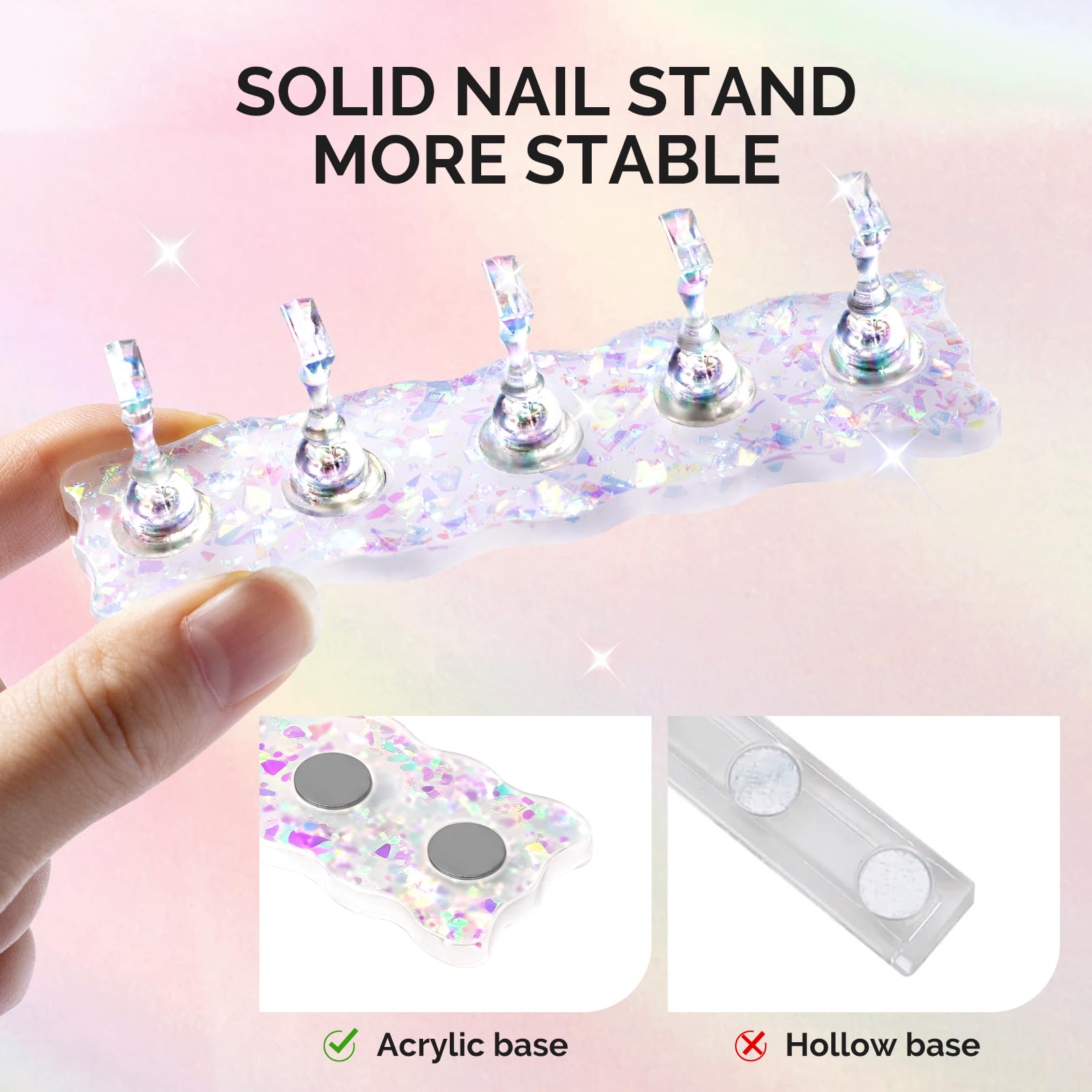 MelodySusie soportes uñas postizas para organizar y mostrar diseños fácilmente