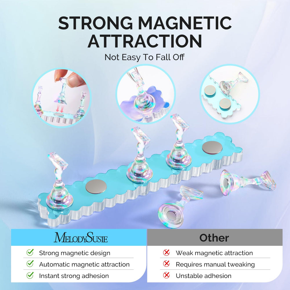 MelodySusie soportes para uñas transparentes para mostrar arte