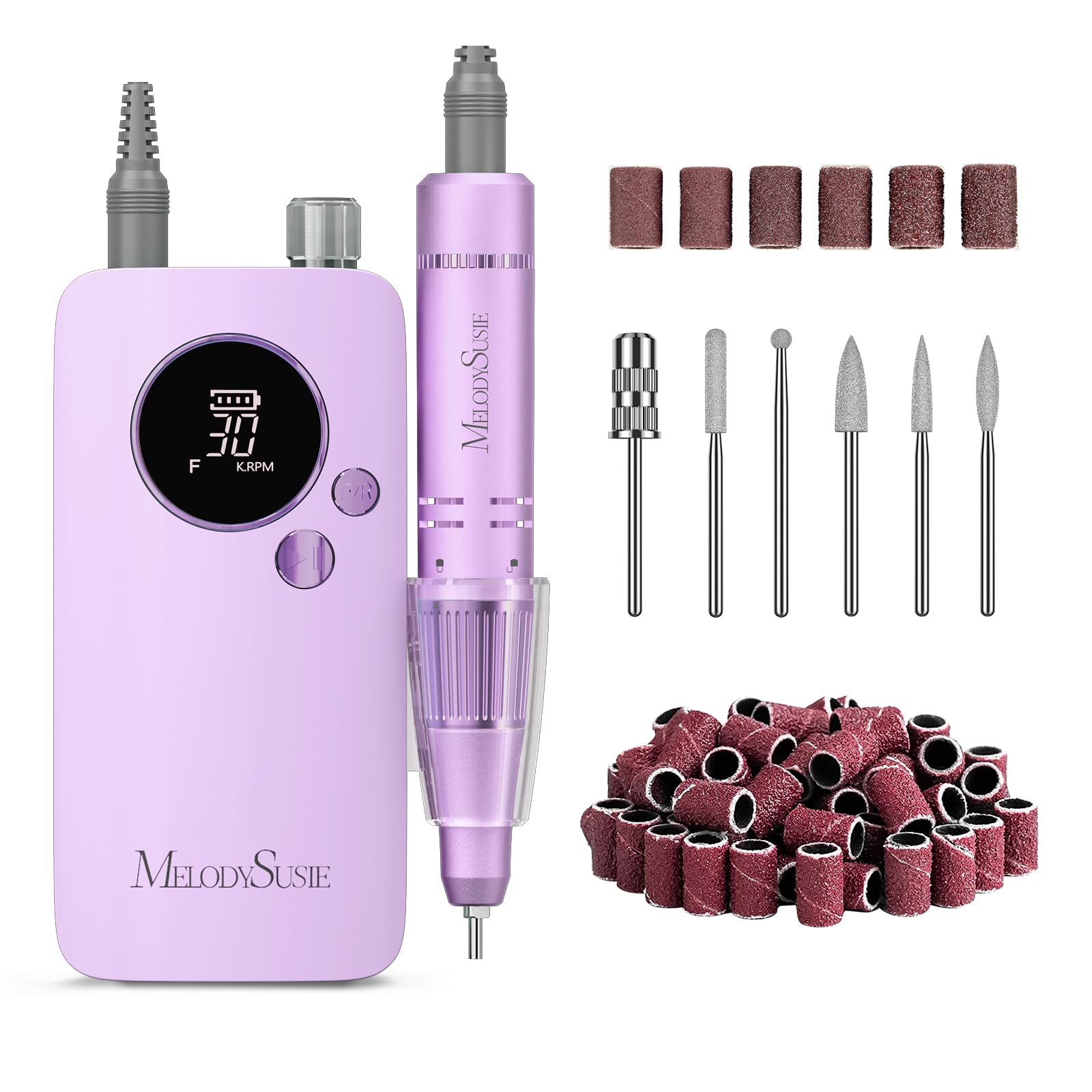 MelodySusie taladro de uñas inalámbrico con clip SC320F para mayor precisión