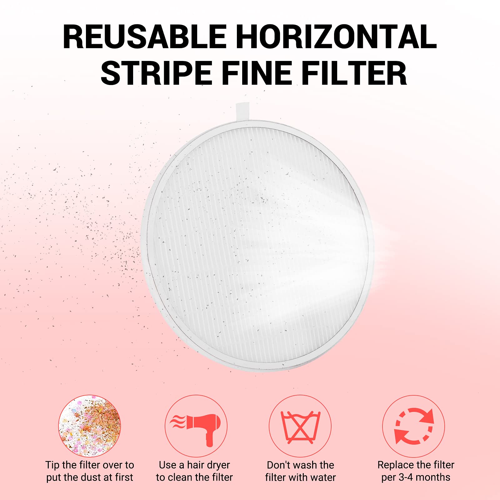 MelodySusie: tapa magnética del filtro para colector de polvo, reemplazo cómodo.
