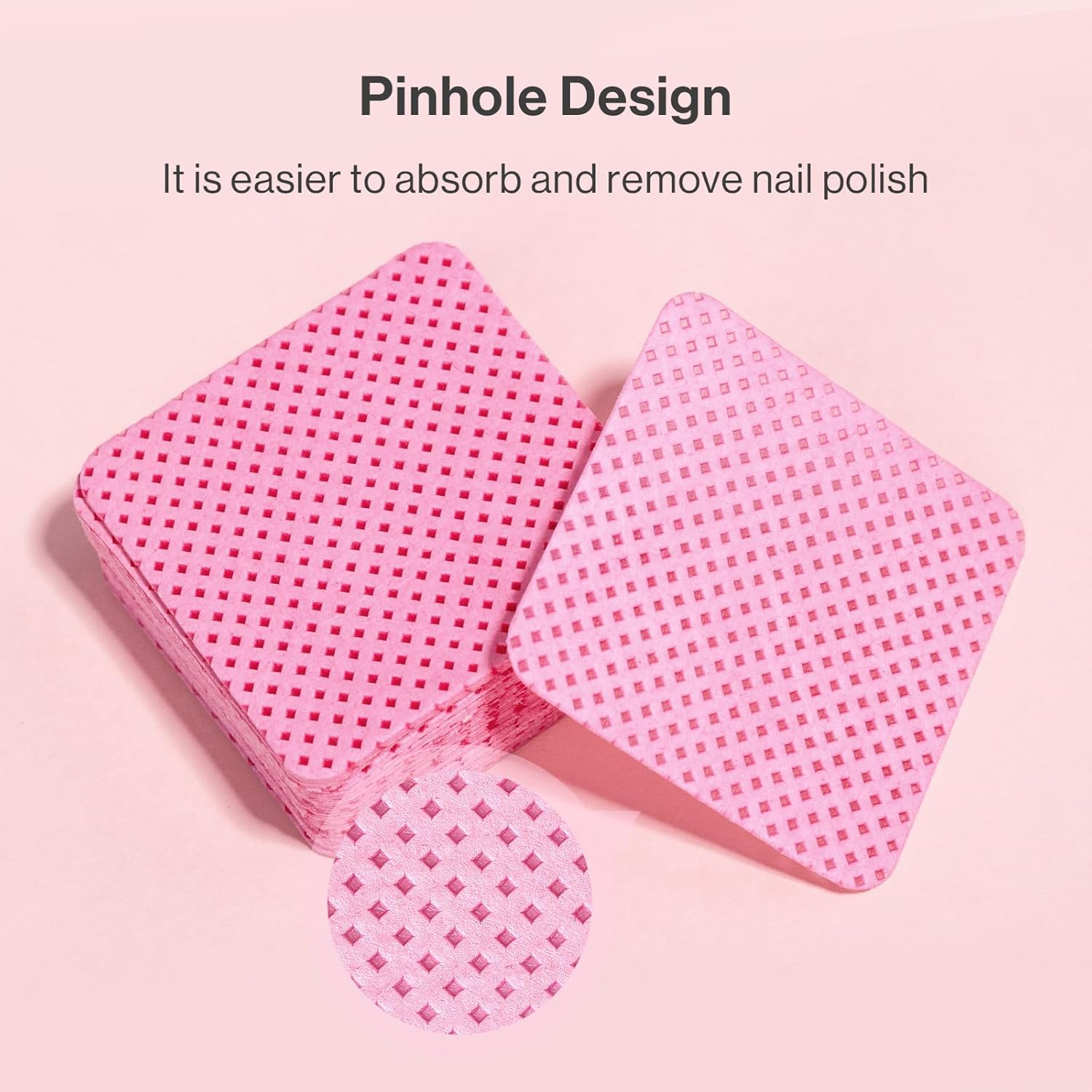 MelodySusie: toallitas rosadas para uñas y extensiones con alta absorción.