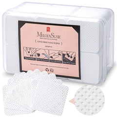 MelodySusie toallitas uñas sin pelusa, alta absorción para quitar esmalte sin residuos.