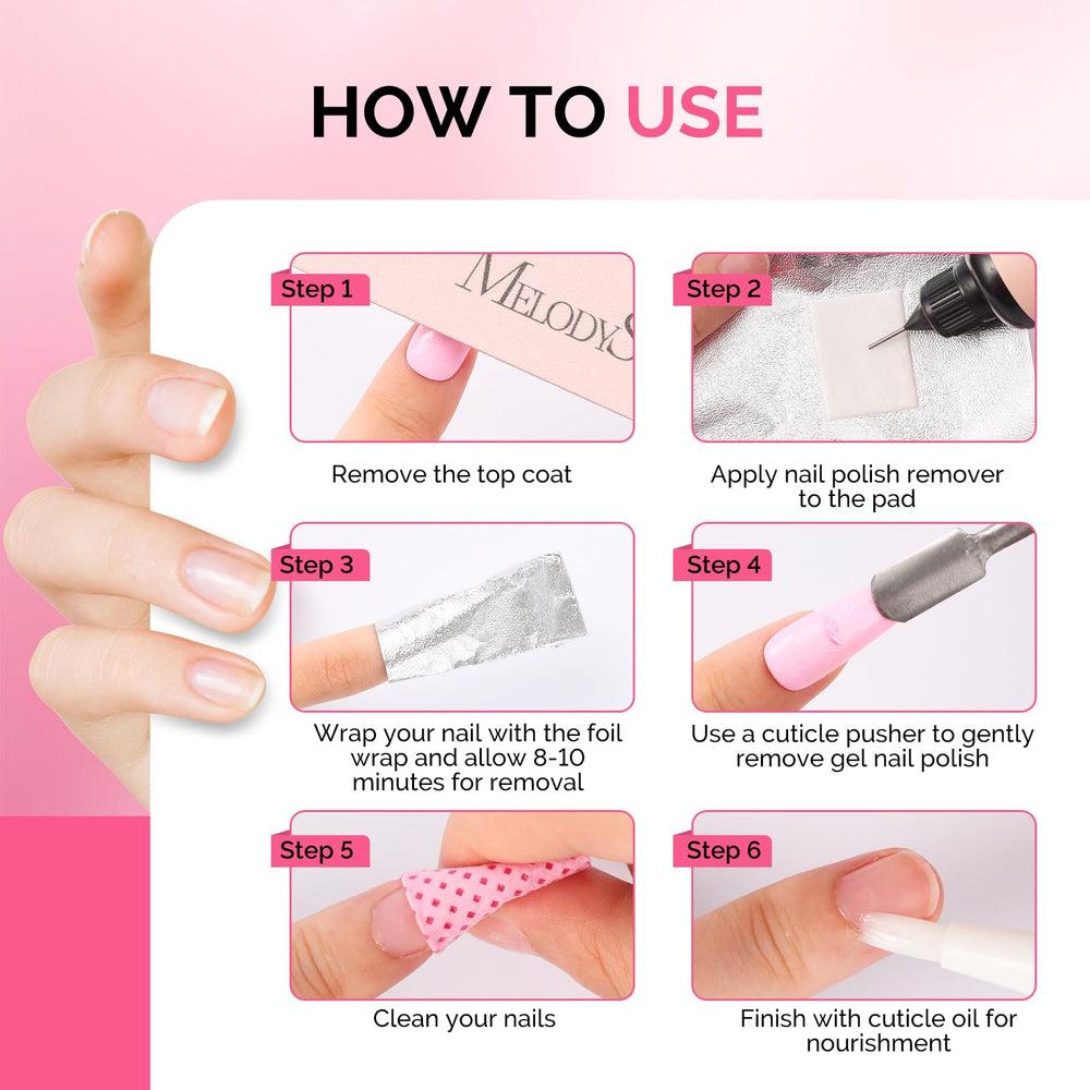 MelodySusie uso en casa para quitar gel de uñas con facilidad.