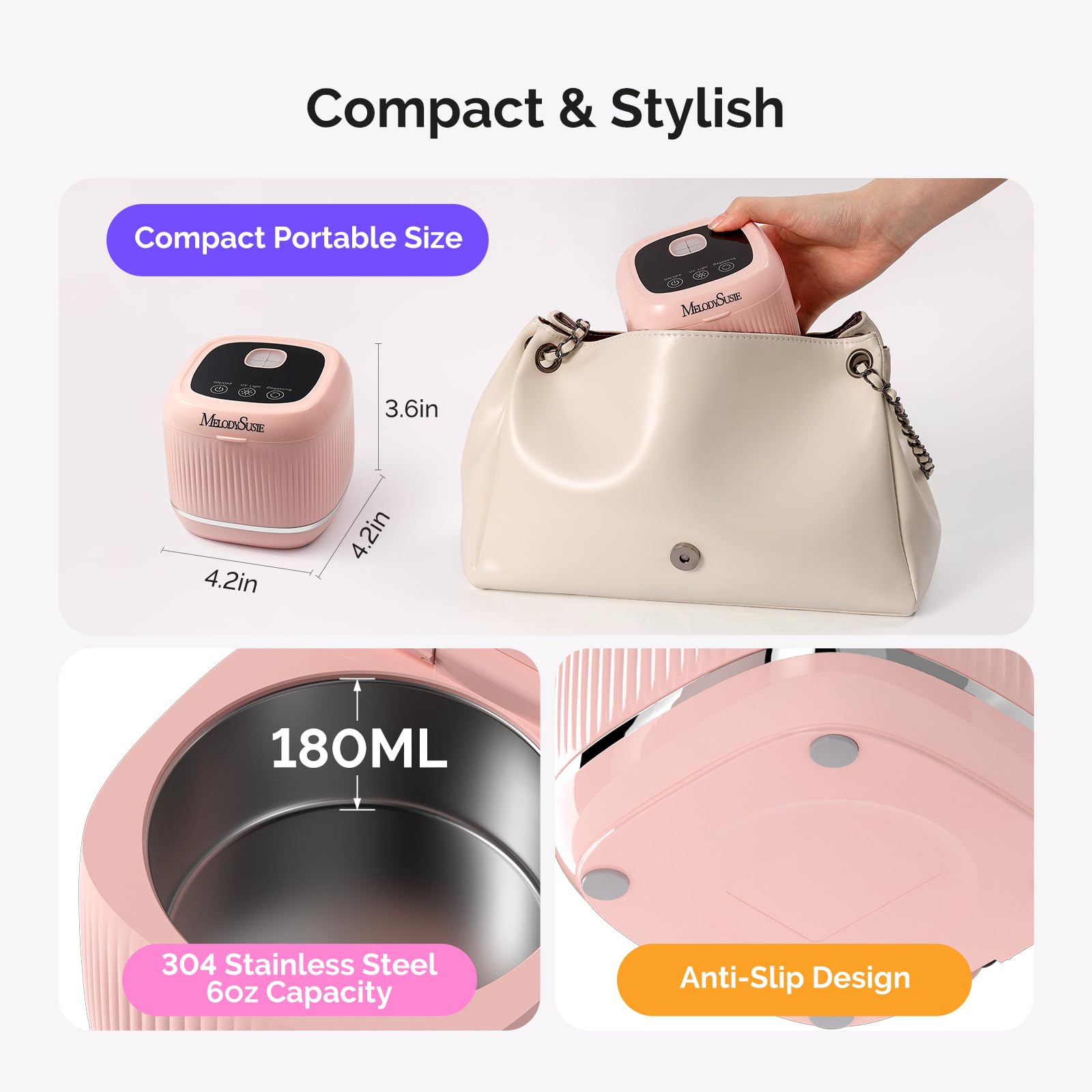 Uso versatil para limpiar joyas, gafas y dentaduras en casa