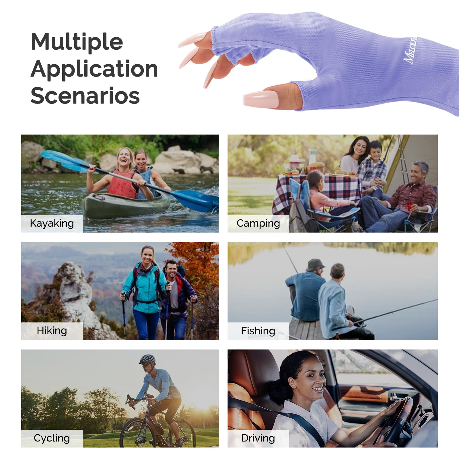 Uso multifuncional MelodySusie para manicura y actividades al aire libre.