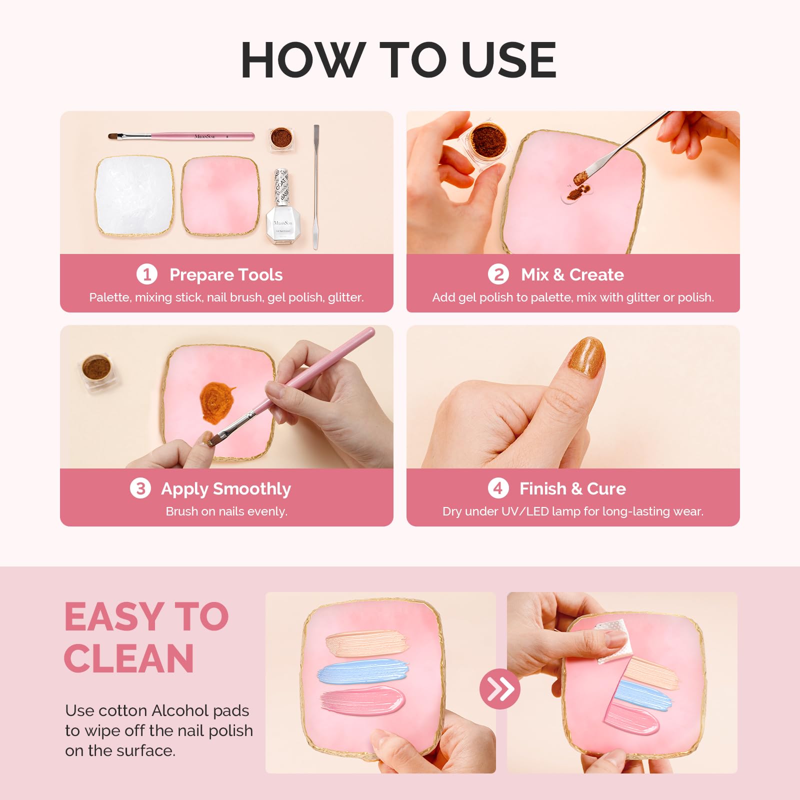 MelodySusie paleta usos múltiples para pigmentos, acrílicos y maquillaje.