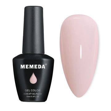 MEMEDA Esmalte gel neutro con pincel, cobertura uniforme para uñas.