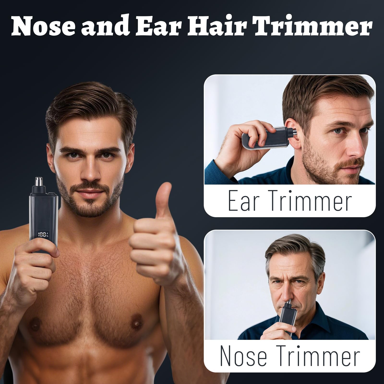 Mendaping trimmer doble hoja detalle muestra corte suave y seguro.