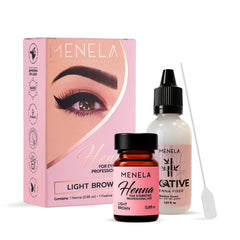 Menela tinte para cejas tono claro castaño, definición suave y natural