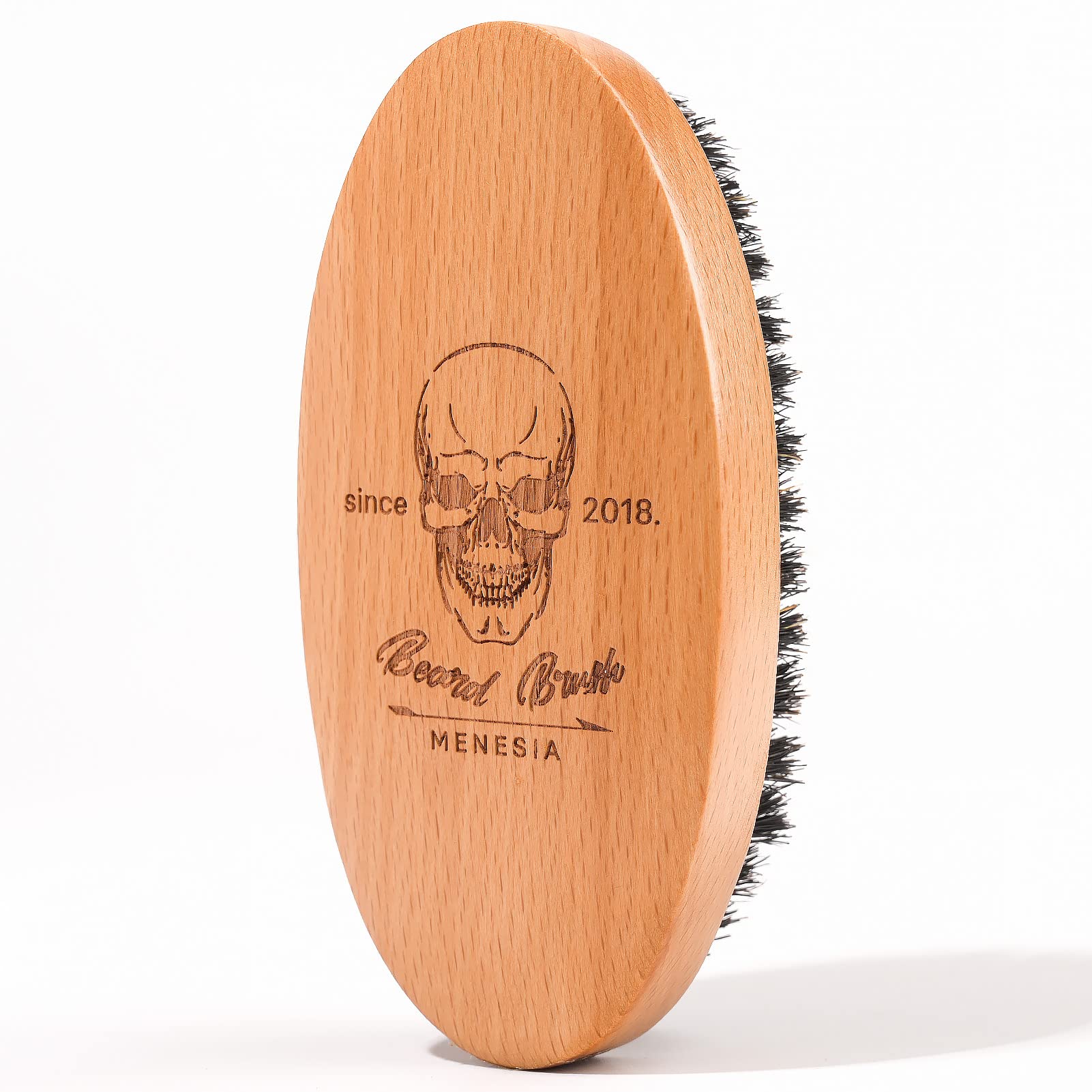Regalo ideal con Menesia, cepillo de barba duradero y funcional.