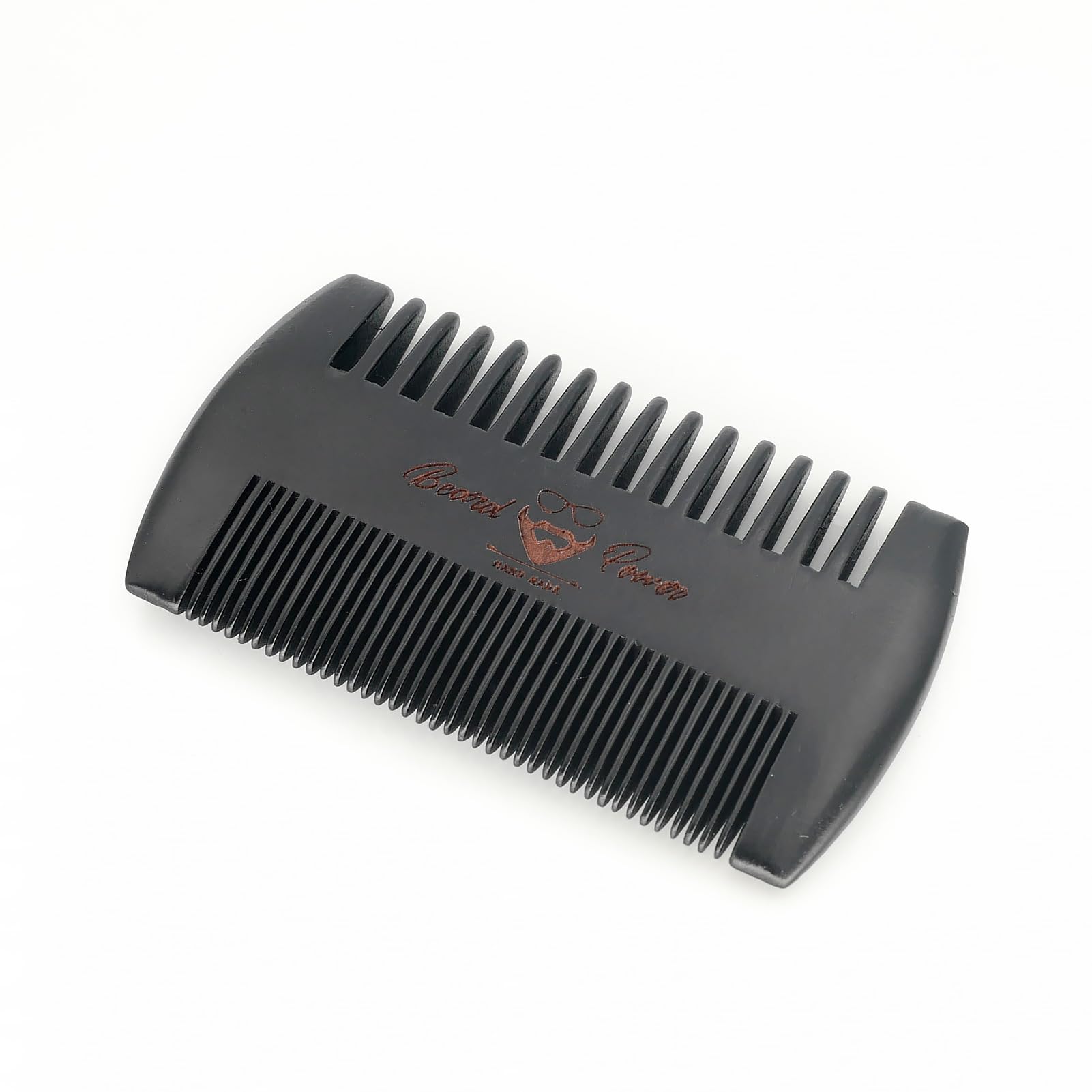 Menesia peine con diseño cráneo negro, estilo distinto para barba y cabello.