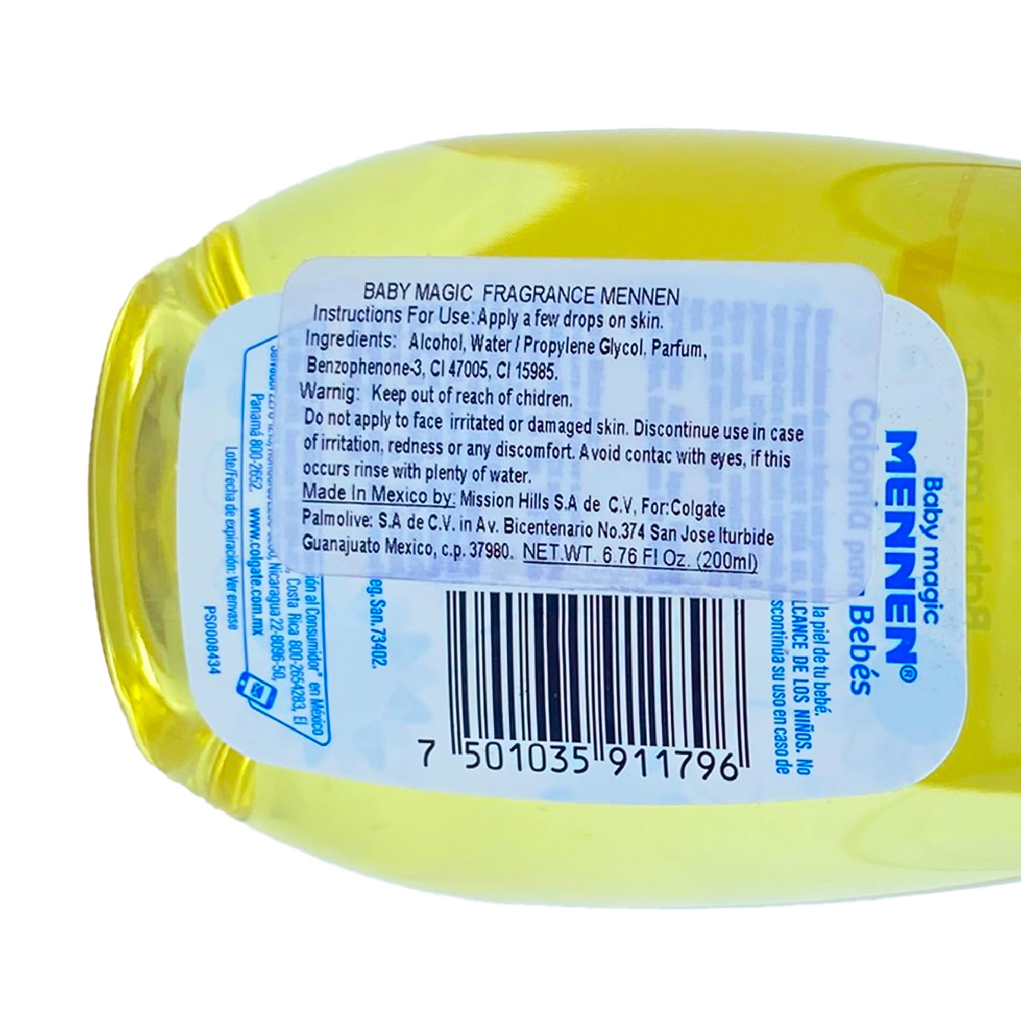 MENNEN Baby Magic: aplicación suave en piel del bebé para un momento reconfortante.