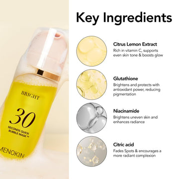 Menokin Bubble Mask 30s burbujas ligeras, no grasa