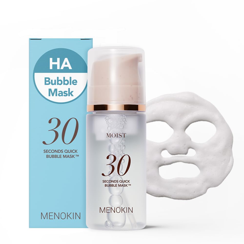 Mascarilla de burbujas rápidas de MENOKIN para hidratación inmediata.