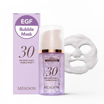MENOKIN Masque Bulles 30 Secondes — emballage élégant pour soin rapide du visage