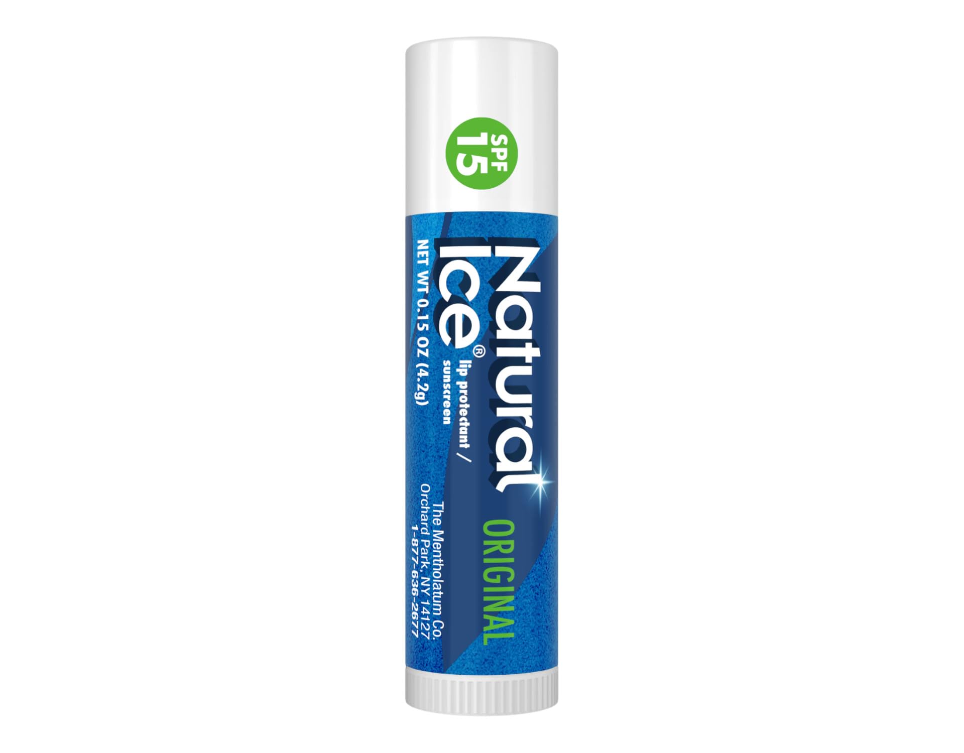 Mentholatum Natural Ice, formato tubo práctico para uso diario.