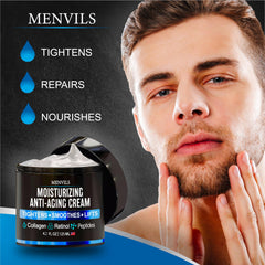 Menvils crema hombre antiarrugas, textura suave, ayuda a suavizar signos visibles.
