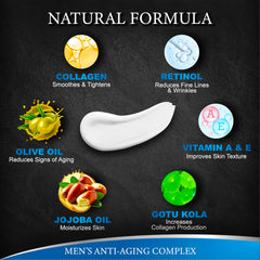 Menvils ingrediente clave: retinol y colágeno, cuidado antienvejecimiento para la piel.