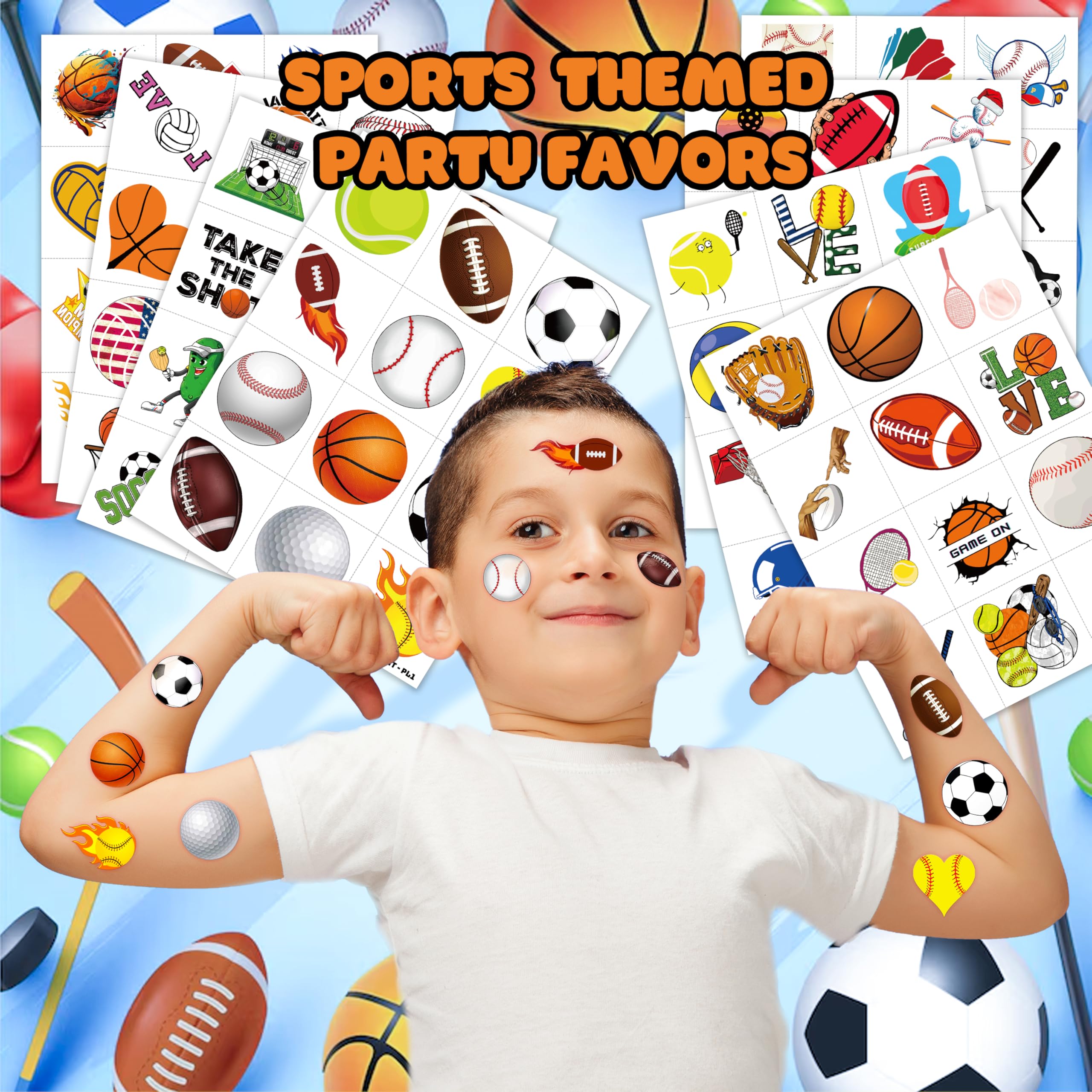 MeoIsDaBest tatuajes temporales de balón de fútbol para recuerdos de evento.