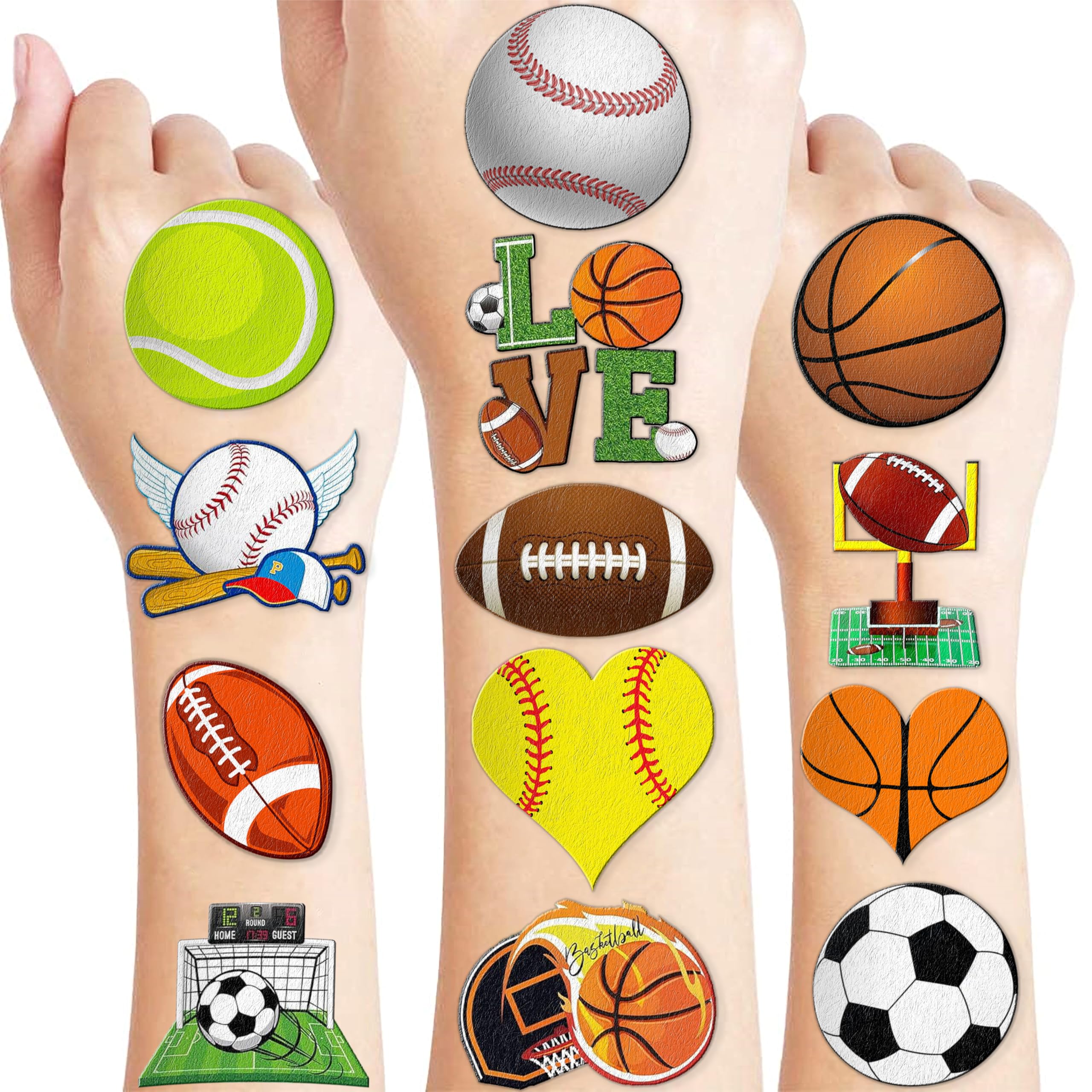 MeoIsDaBest tatuajes temporales de baloncesto para fiestas y premios divertidos.