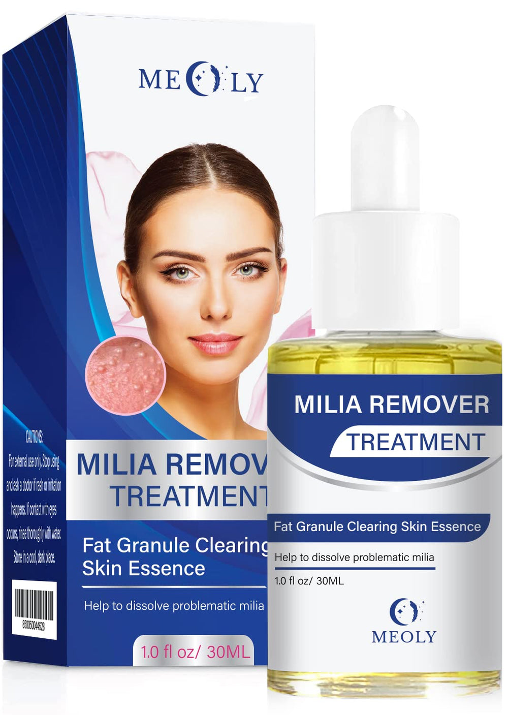 MEOLY Milia Remover, bote compacto, ayuda a reducir milia.