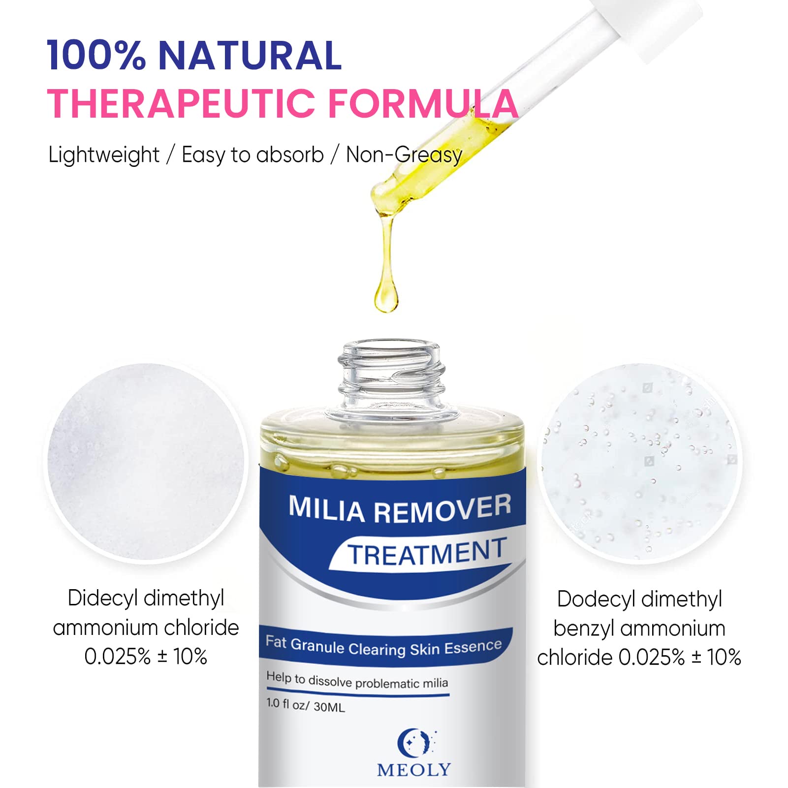 MEOLY Milia Remover, envase compacto para llevar la rutina.