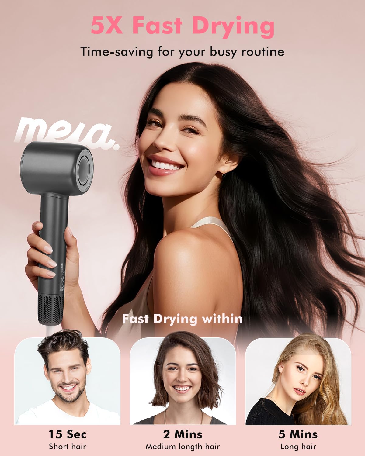 Mera M3 tecnología Ion-X para sellar cutículas y reducir frizz
