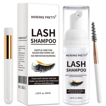 Mererke_Pretty champú espumoso para extensiones de pestañas, limpieza suave.