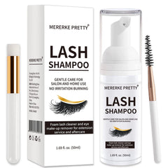 Mererke_Pretty champú espumoso para extensiones de pestañas, limpieza suave.