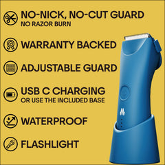 MERIDIAN Trimmer Plus: guía de longitud ajustable para distintos acabados.