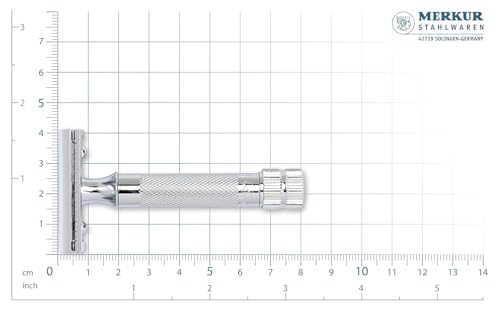 Merkur Mk34c cabezal pesado para un afeitado suave y estable.