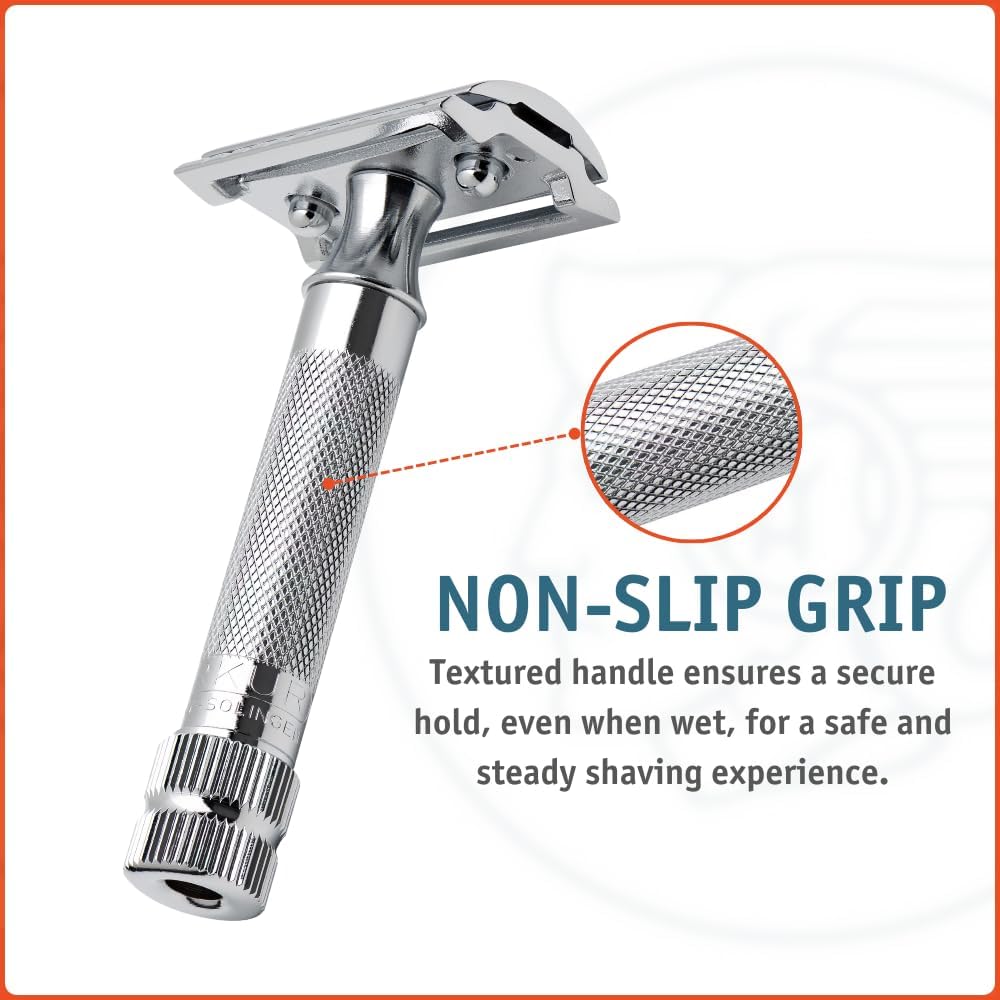 Merkur Mk34c compatible con hojas estándar, sin suscripciones necesarias.