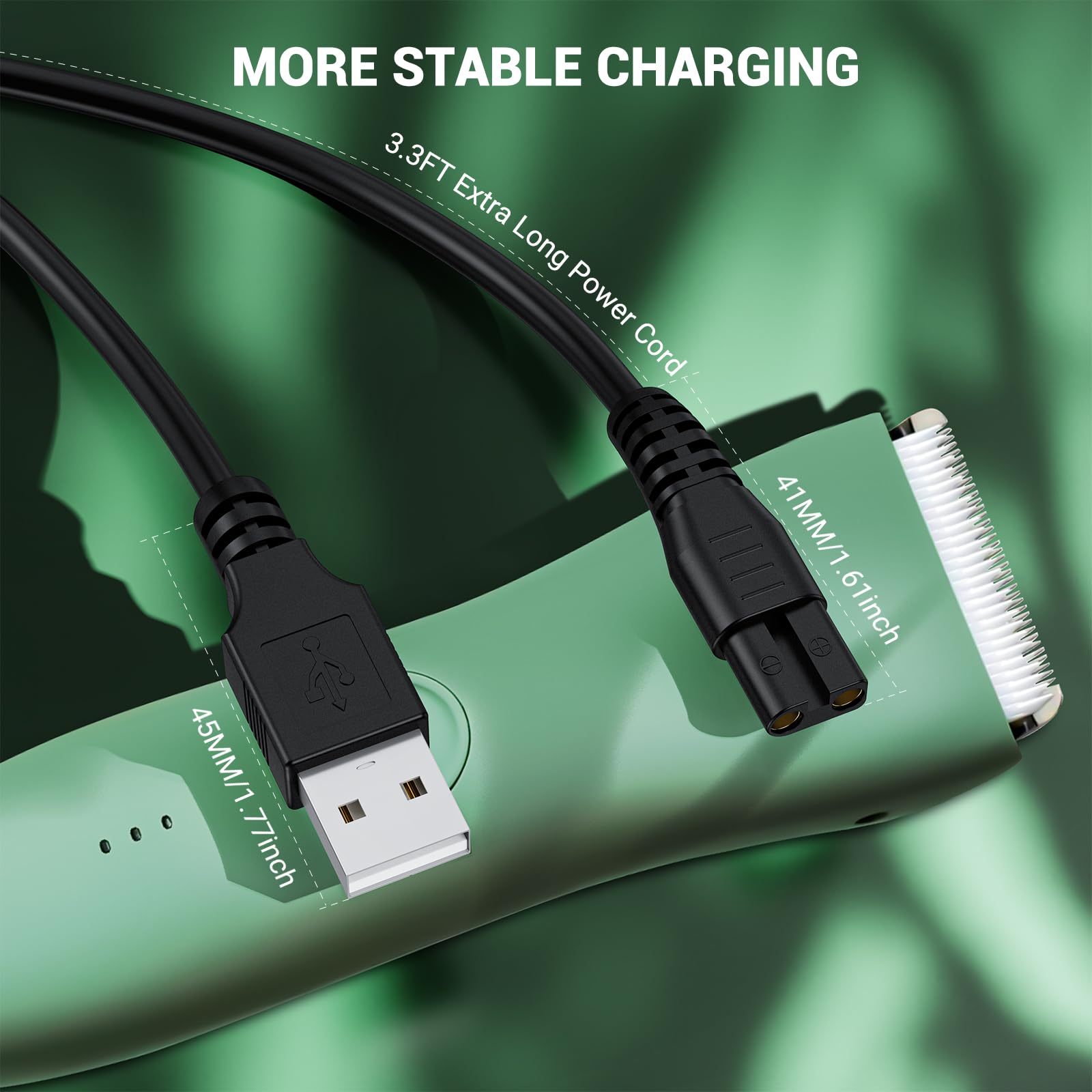 Conector de cargador Merom para Meridian, evita interrupciones durante el cuidado personal