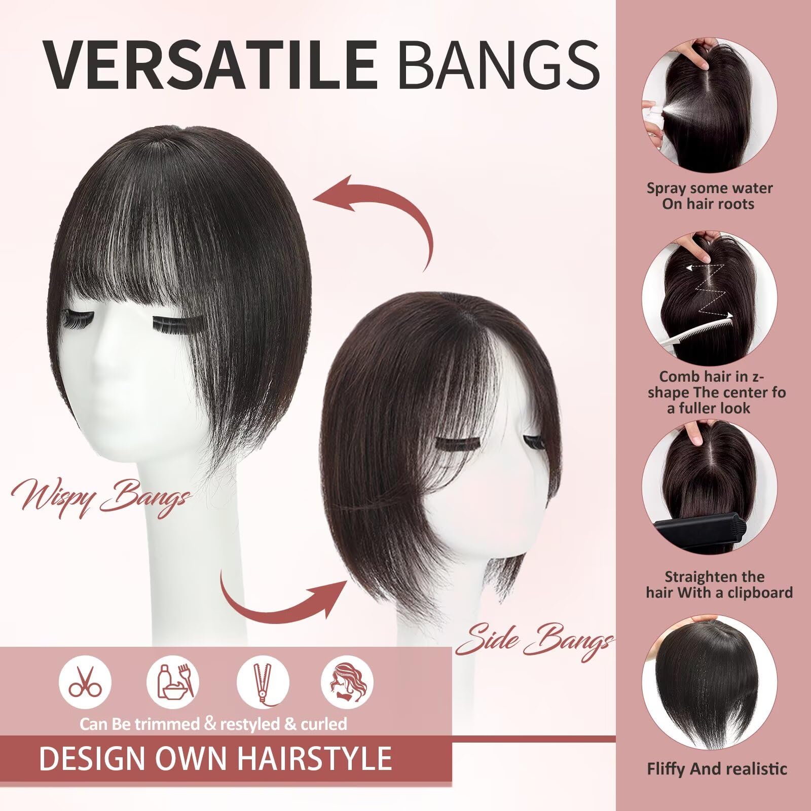 Mesariel accesorio capilar cobertura imperceptible para cabello fino y raíces grises.