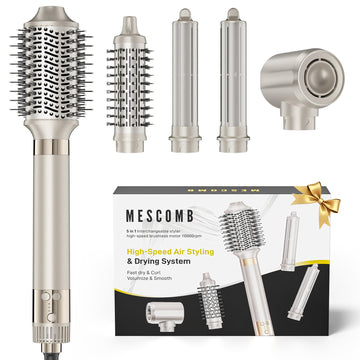 MESCOMB Mejorado 5-en-1 secador de aire - unidad: peinado rápido y sin frizz.