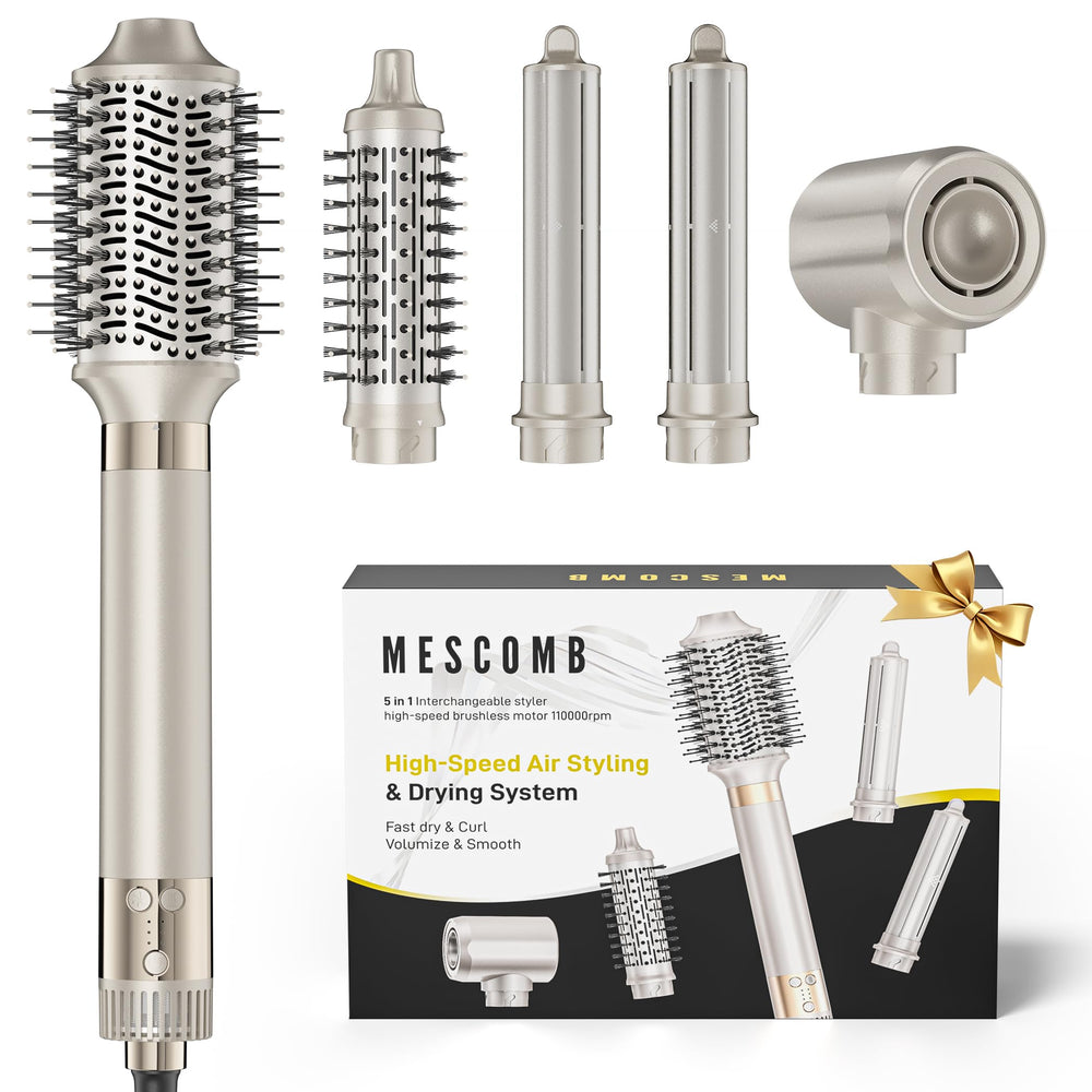 MESCOMB Mejorado 5-en-1 secador de aire - unidad: peinado rápido y sin frizz.