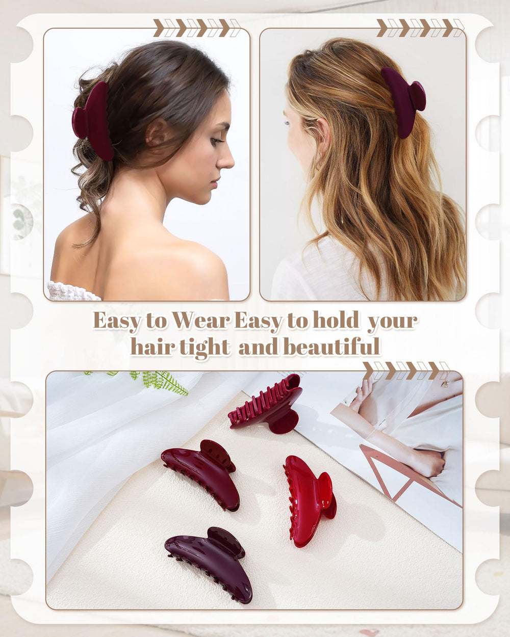 Mesovor clip con diseño banana, añade elegancia mientras sujetas el cabello