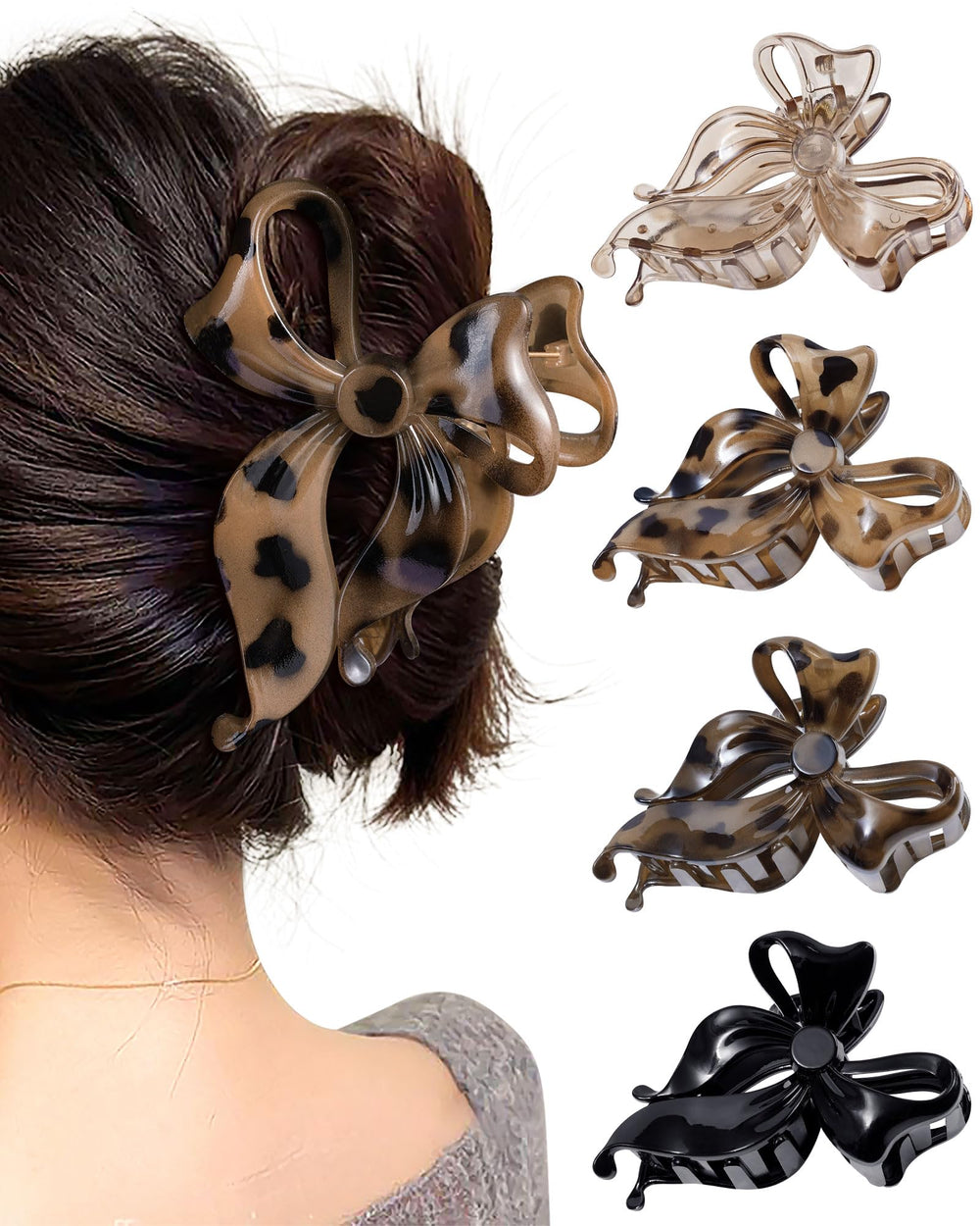 Mesovor lazo grande negro mate para peinados diarios y firmes.