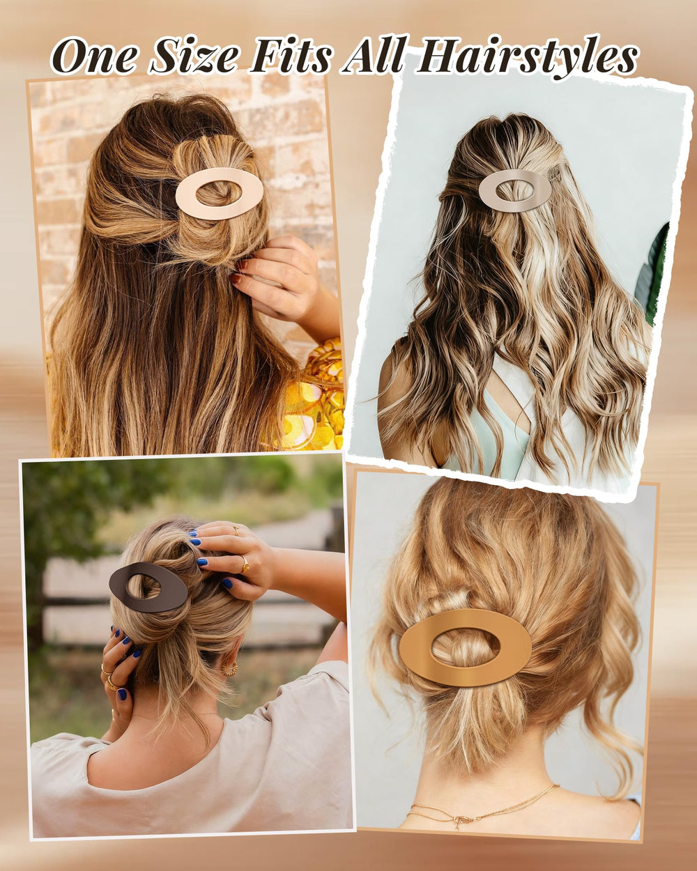 Mesovor pinzas planas multicolores para combinar con tu estilo.