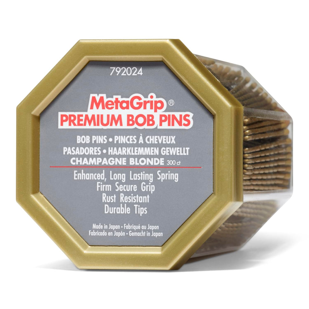 Meta-grip horquillas rubias premium, empaque de 300 unidades, ideal para peinados firmes