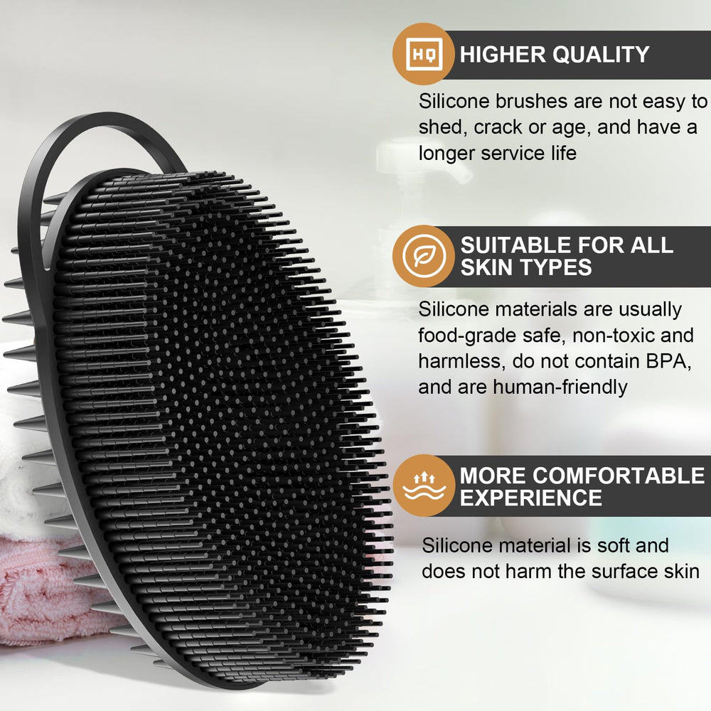 Metene exfoliador de silicona para cabello limpia cuero cabelludo con suave masaje