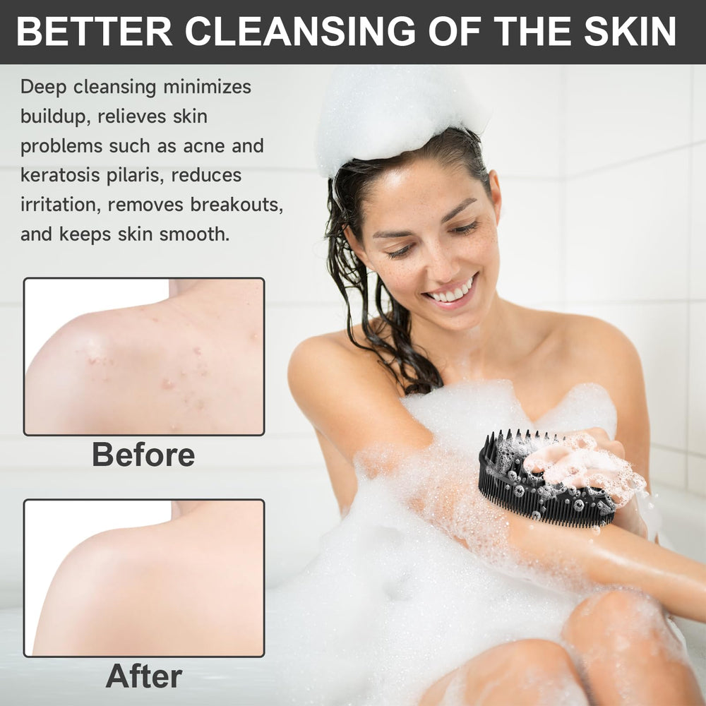 Metene exfoliador de silicona ofrece masaje relajante durante la ducha