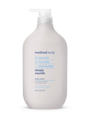 Method Body Wash Simply Nourish: botella en la ducha para limpieza suave y agradable