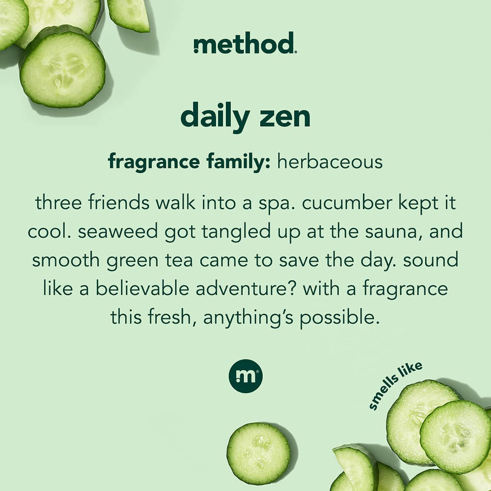 Hands applying Method Daily Lotion during morning routine for daily moisture