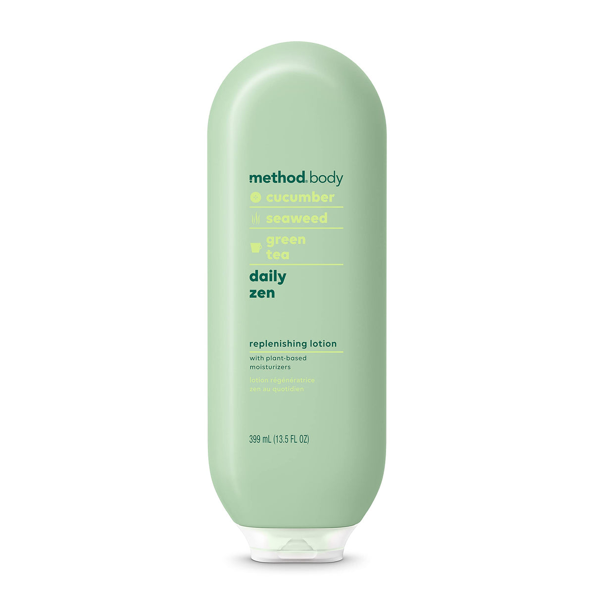 Method Daily Lotion bottle front showing all day hydration