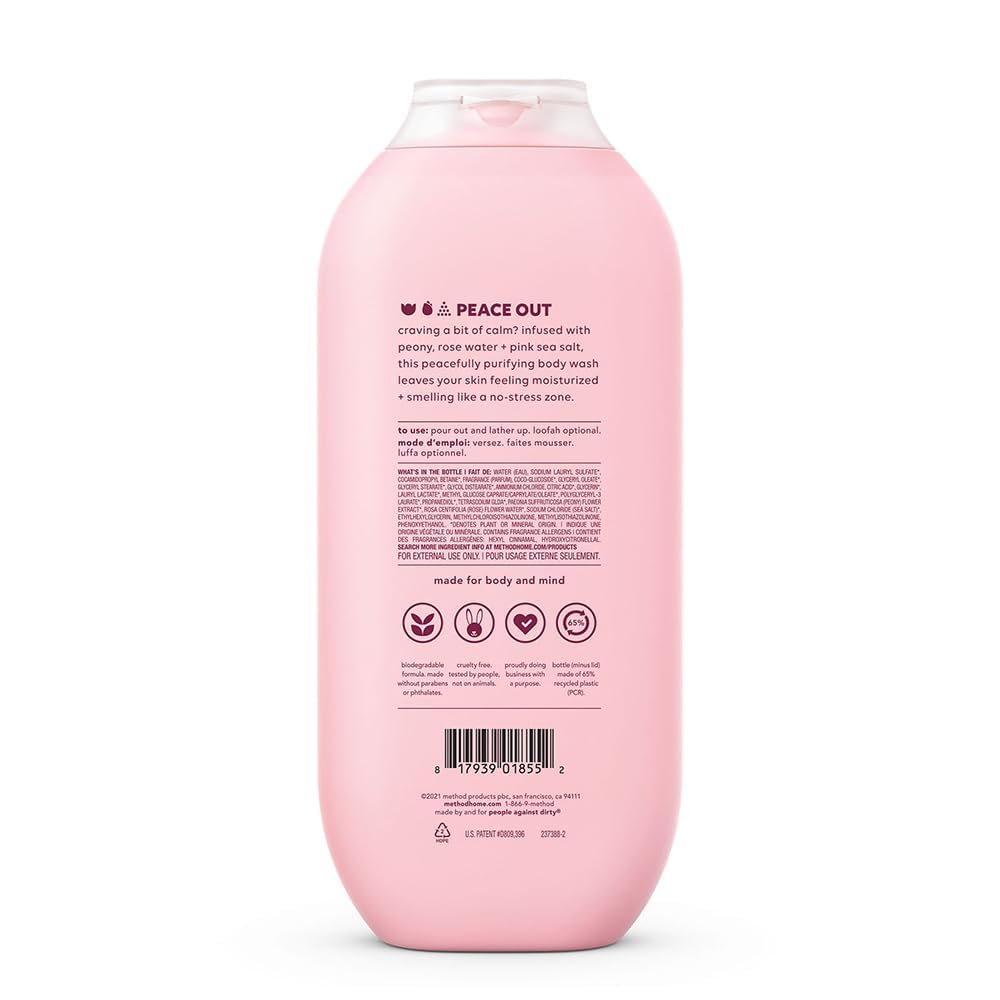 Botella de 473 ml Pure Peace en el pack Method